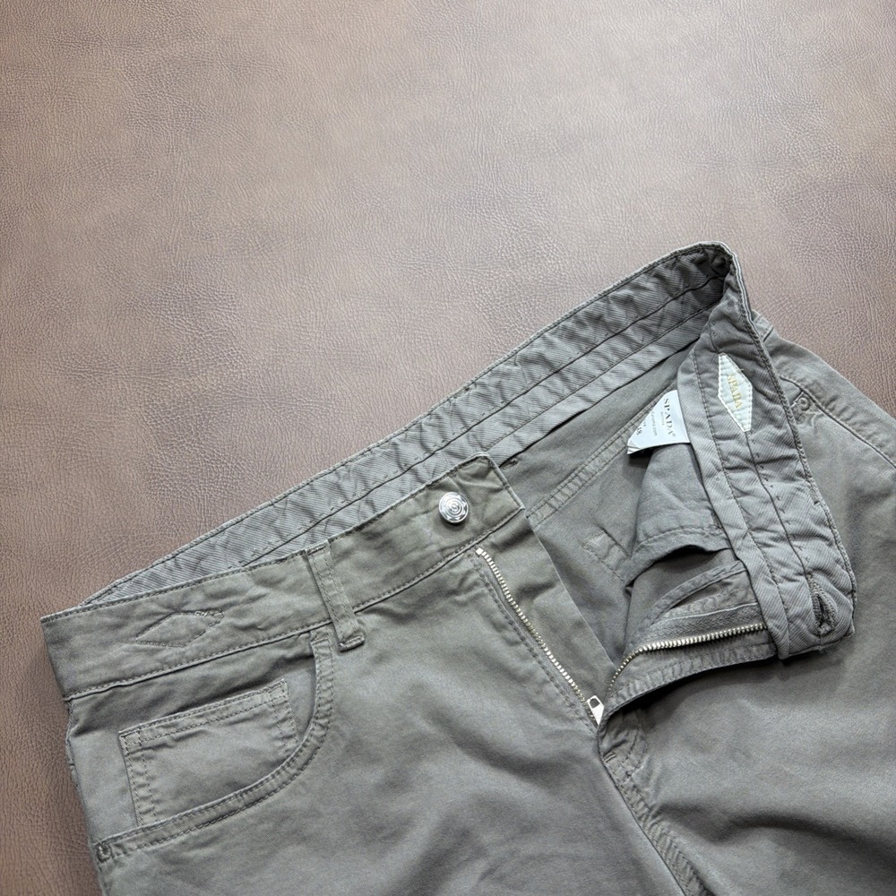 SPADA ROMA Italian Made Chino Pants Mens 34 Taupe Color Straight Leg 34x31 Italy